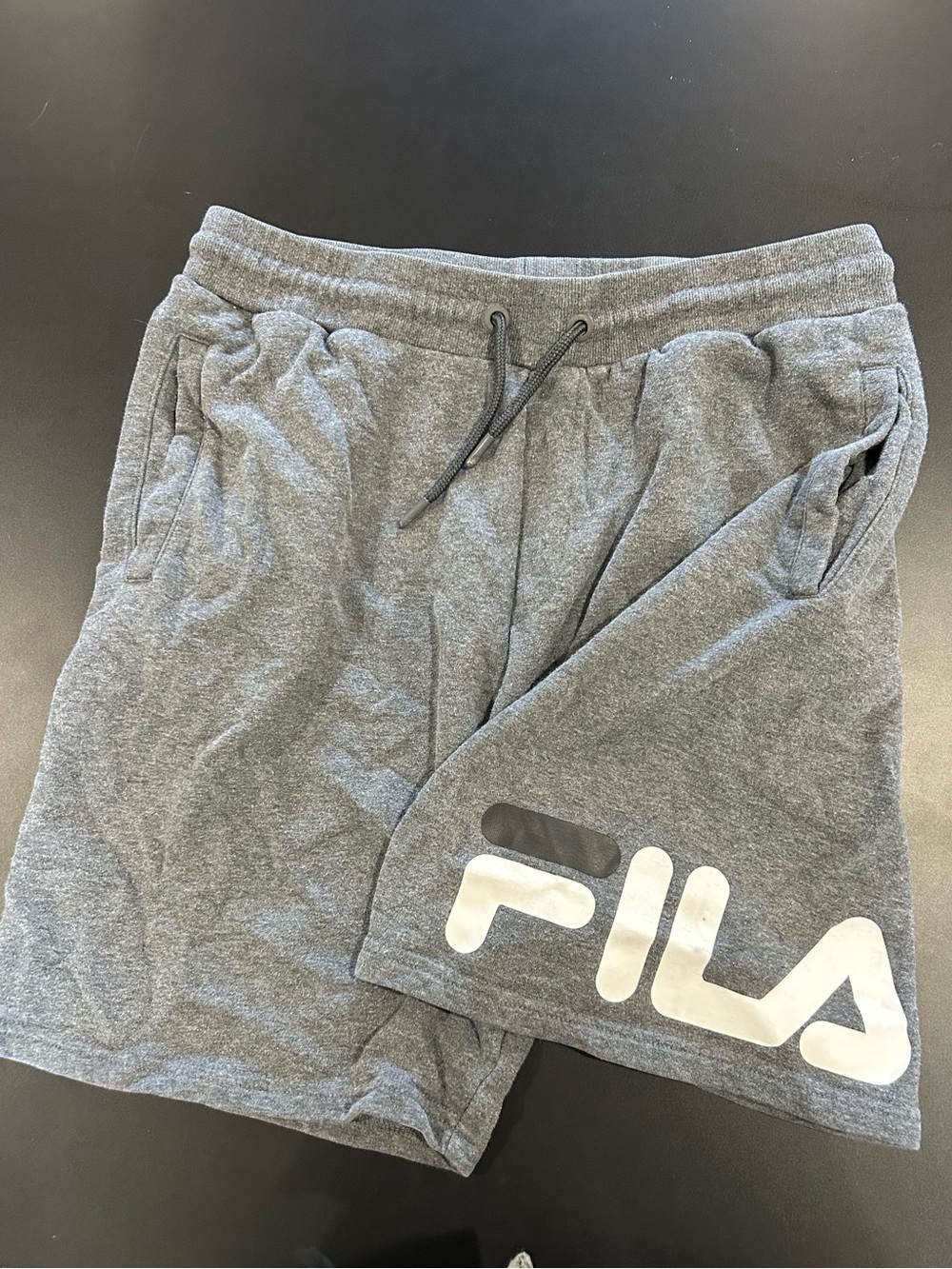 Fila Men's Gray Athletic Logo Shorts